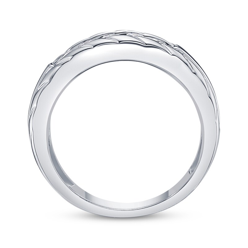 Main Image 3 of Men's Diamond Five-Stone Ring 1/2 ct tw 10K White Gold