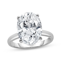 Adore Lab-Grown Diamonds Oval-Cut Solitaire Engagement Ring 6 ct tw 14K White Gold (F/SI2)