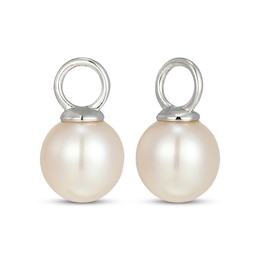 Cultured Pearl Earring Charms Sterling Silver