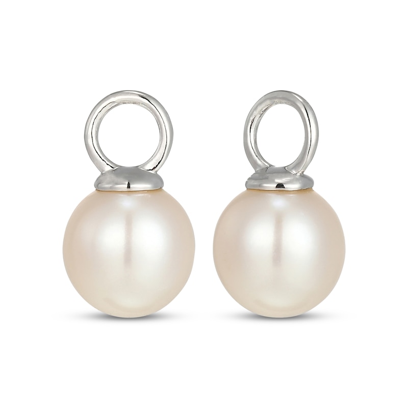 Main Image 1 of Cultured Pearl Earring Charms Sterling Silver