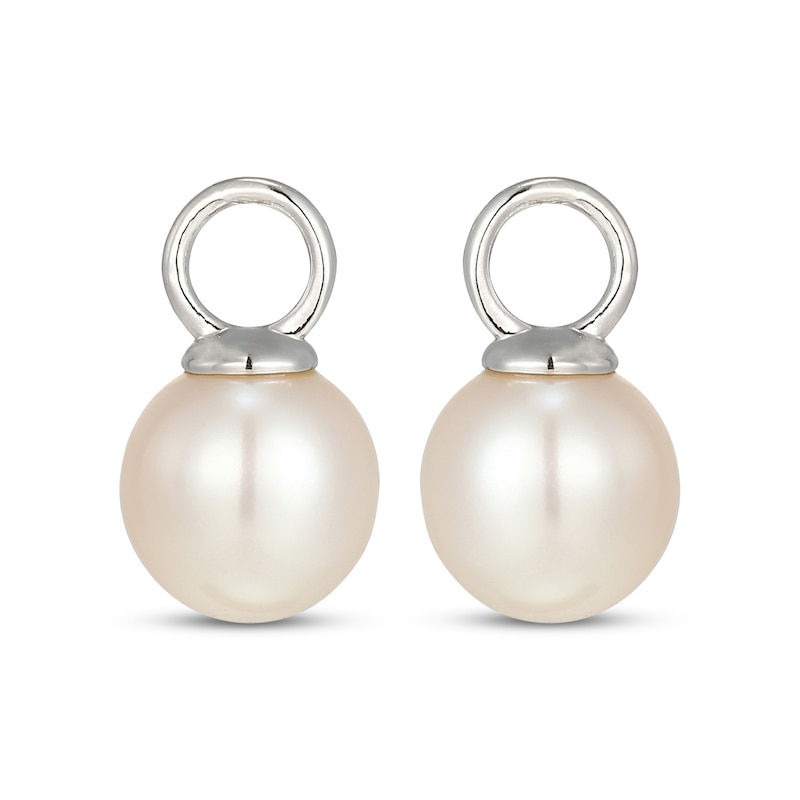 Main Image 2 of Cultured Pearl Earring Charms Sterling Silver