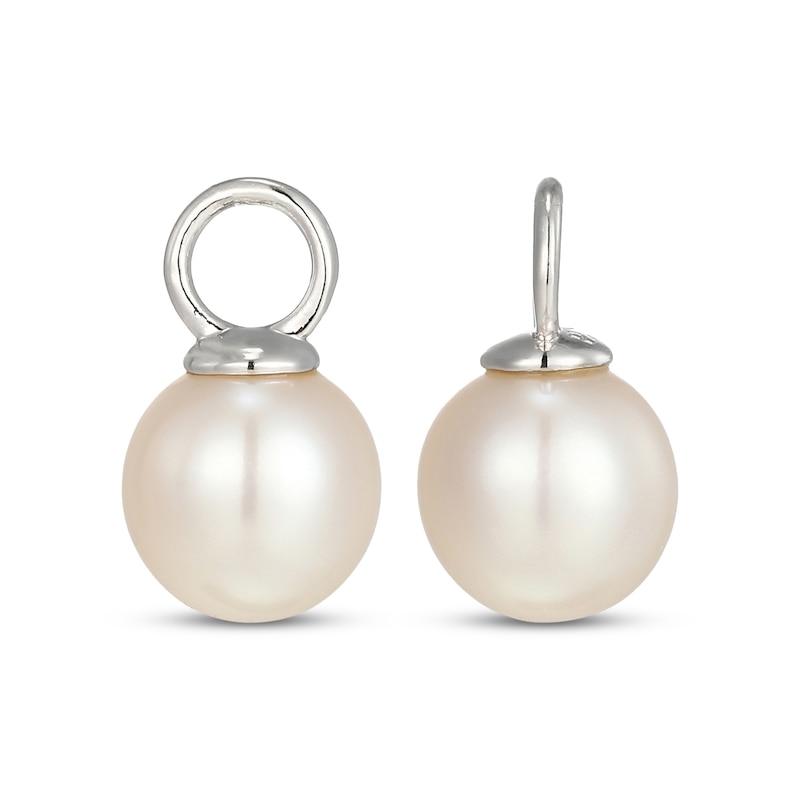 Main Image 3 of Cultured Pearl Earring Charms Sterling Silver