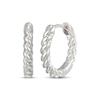 Thumbnail Image 1 of Polished Twist Hoop Earrings Sterling Silver 14mm