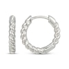 Thumbnail Image 3 of Polished Twist Hoop Earrings Sterling Silver 14mm