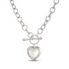 Thumbnail Image 1 of Mother-of-Pearl Heart Toggle Necklace Sterling Silver 18"