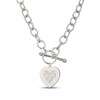 Thumbnail Image 3 of Mother-of-Pearl Heart Toggle Necklace Sterling Silver 18"