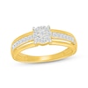Thumbnail Image 1 of Multi-Diamond Promise Ring 1/5 ct tw 24K Yellow Gold Vermeil Sterling Silver