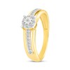 Thumbnail Image 2 of Multi-Diamond Promise Ring 1/5 ct tw 24K Yellow Gold Vermeil Sterling Silver