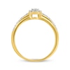 Thumbnail Image 3 of Multi-Diamond Promise Ring 1/5 ct tw 24K Yellow Gold Vermeil Sterling Silver
