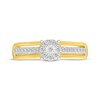 Thumbnail Image 4 of Multi-Diamond Promise Ring 1/5 ct tw 24K Yellow Gold Vermeil Sterling Silver