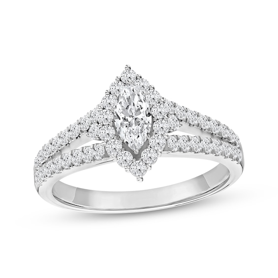 Adore Heirloom Marquise-Cut Diamond Halo Engagement Ring 3/4 ct tw Platinum