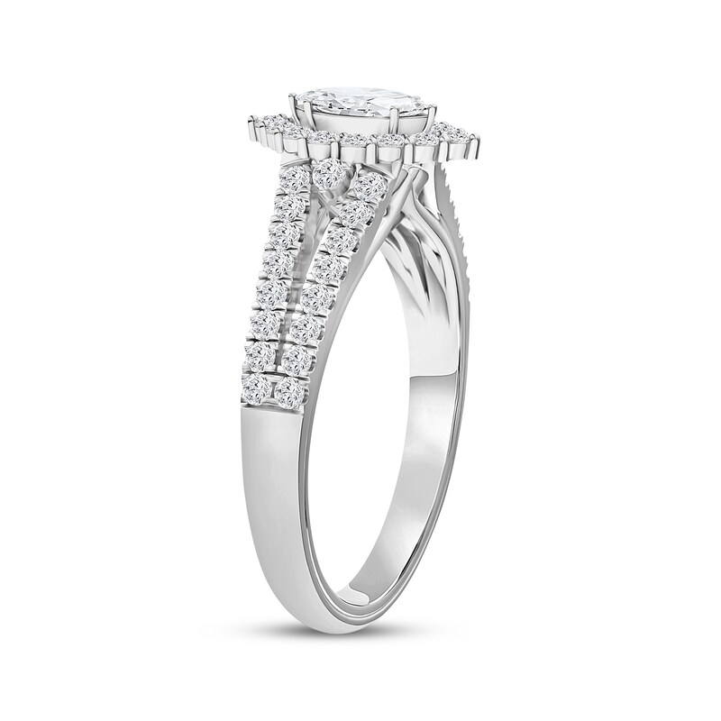 Main Image 2 of Adore Heirloom Marquise-Cut Diamond Halo Engagement Ring 3/4 ct tw Platinum