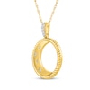 Thumbnail Image 2 of Diamond Crescent Moon Necklace 1/20 ct tw 24K Yellow Gold Vermeil Sterling Silver 18"