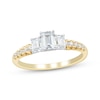 Thumbnail Image 1 of Adore Emerald-Cut Diamond Three-Stone Engagement Ring 1 ct tw 14K Yellow Gold
