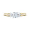 Thumbnail Image 3 of Adore Emerald-Cut Diamond Three-Stone Engagement Ring 1 ct tw 14K Yellow Gold