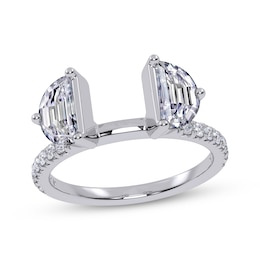 Adore Lab-Grown Diamonds Half Moon-Shaped Enhancer Ring 1-1/8 ct tw 14K White Gold