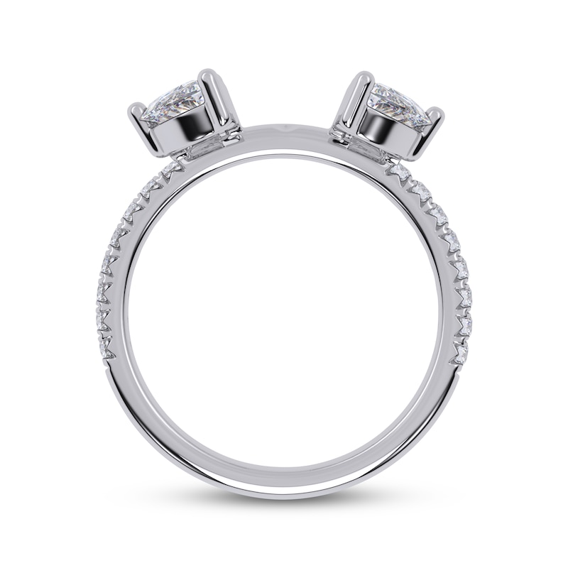 Main Image 3 of Adore Lab-Grown Diamonds Half Moon-Shaped Enhancer Ring 1-1/8 ct tw 14K White Gold