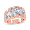 Thumbnail Image 1 of Adore Men's Lab-Grown Diamonds Oval- & Round-Cut Wedding Band 5 ct tw 14K Rose Gold