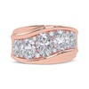 Thumbnail Image 4 of Adore Men's Lab-Grown Diamonds Oval- & Round-Cut Wedding Band 5 ct tw 14K Rose Gold