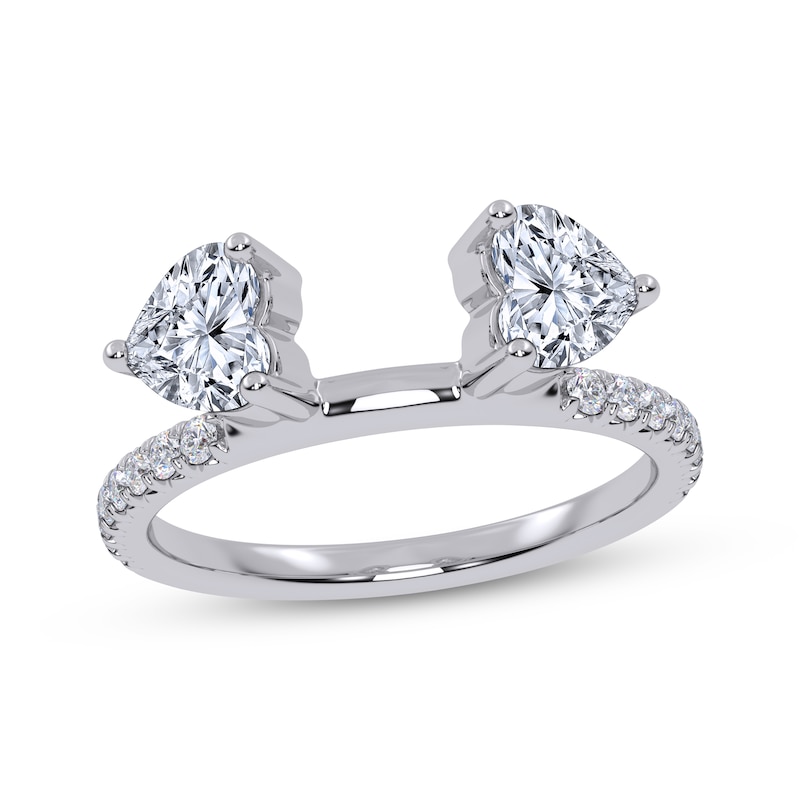 Main Image 1 of Adore Lab-Grown Diamonds Heart-Shaped Enhancer Ring 1 ct tw 14K White Gold