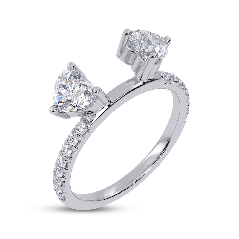 Main Image 2 of Adore Lab-Grown Diamonds Heart-Shaped Enhancer Ring 1 ct tw 14K White Gold