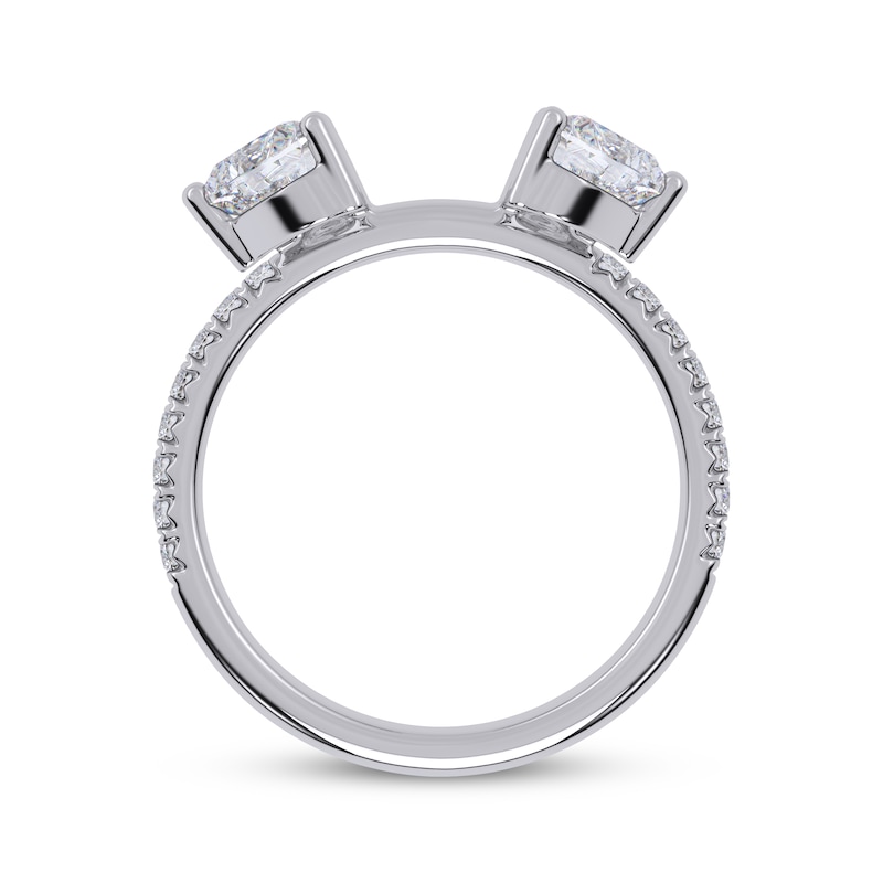 Main Image 3 of Adore Lab-Grown Diamonds Heart-Shaped Enhancer Ring 1 ct tw 14K White Gold