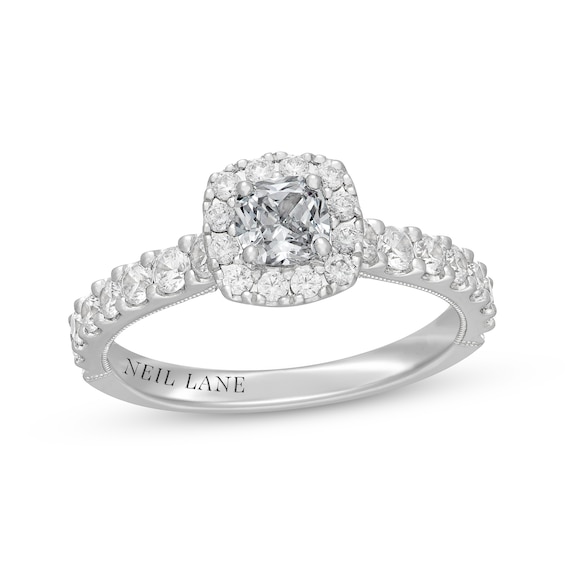 Neil Lane Cushion-Cut Diamond Engagement Ring 1-1/5 ct tw 14K White Gold