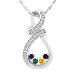 Birthstone Family & Mother's Necklace (1-4 Stones)