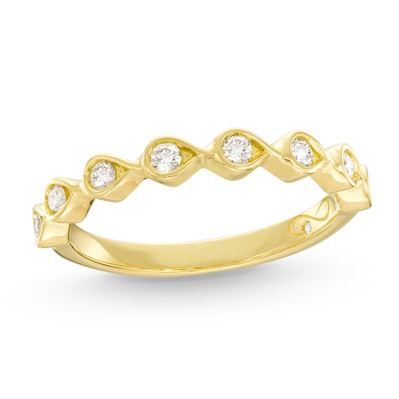 Main Image 1 of Every Moment Diamond Infinity Band 1/4 ct tw 14K Yellow Gold