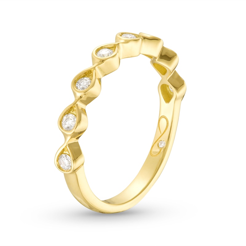 Every Moment Diamond Infinity Band 1/4 ct tw 14K Yellow Gold