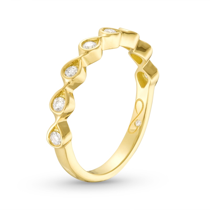 Main Image 2 of Every Moment Diamond Infinity Band 1/4 ct tw 14K Yellow Gold