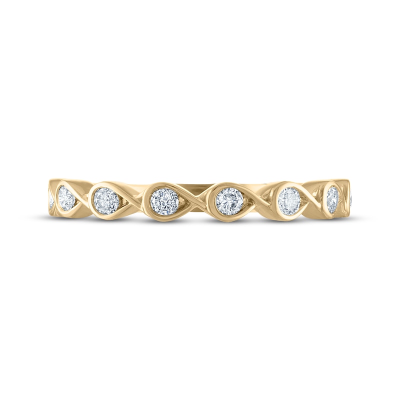 Every Moment Diamond Infinity Band 1/4 ct tw 14K Yellow Gold