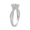 Thumbnail Image 1 of Multi-Diamond Center Oval Ring 1/2 ct tw 10K White Gold