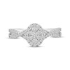 Multi-Diamond Center Oval Ring 1/2 ct tw 10K White Gold