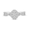 Thumbnail Image 2 of Multi-Diamond Center Oval Ring 1/2 ct tw 10K White Gold