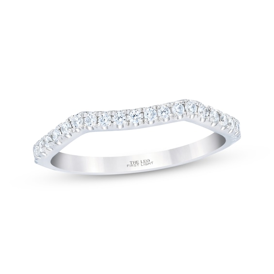 THE LEO First Light Diamond Contour Wedding Band 1/4 ct tw 14K White Gold