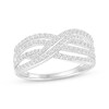 Thumbnail Image 0 of Diamond Crossover Multi-Row Ring 1/2 ct tw 10K White Gold