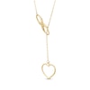 Thumbnail Image 2 of Infinity & Heart Lariat Necklace 10K Yellow Gold 19"