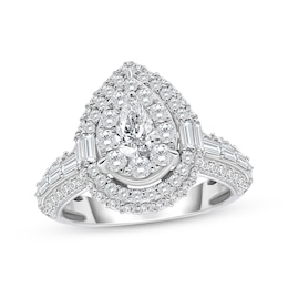 Adore Lab-Grown Diamonds Pear-Shaped Engagement Ring 2 ct tw 14K White Gold