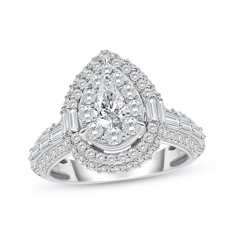 Main Image 1 of Adore Lab-Grown Diamonds Pear-Shaped Engagement Ring 2 ct tw 14K White Gold