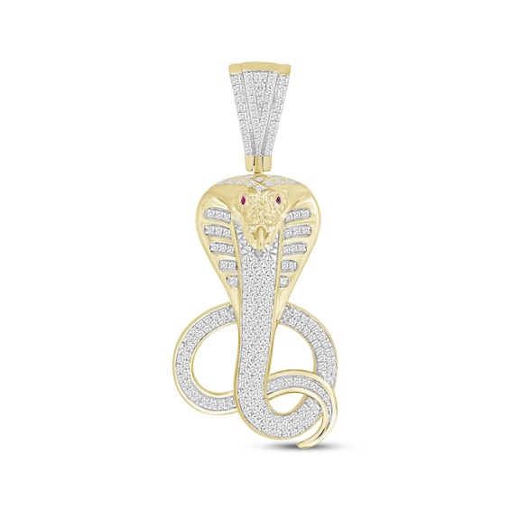 Men's Diamond Cobra Charm 1/2 ct tw 10K Yellow Gold