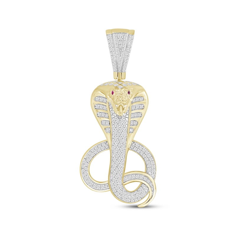 Main Image 1 of Men's Diamond Cobra Charm 1/2 ct tw 10K Yellow Gold