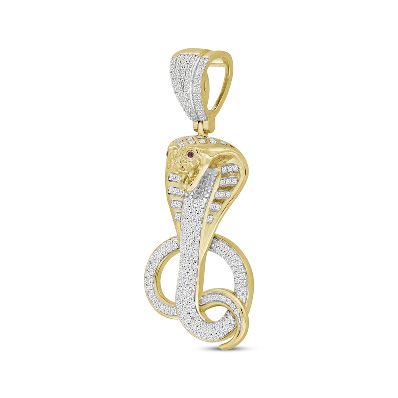 Main Image 2 of Men's Diamond Cobra Charm 1/2 ct tw 10K Yellow Gold