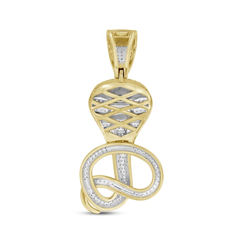 Main Image 4 of Men's Diamond Cobra Charm 1/2 ct tw 10K Yellow Gold