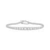 Thumbnail Image 1 of Lab-Grown Diamonds by KAY Graduated Line Bracelet 4 ct tw 14K White Gold 7.25&quot;