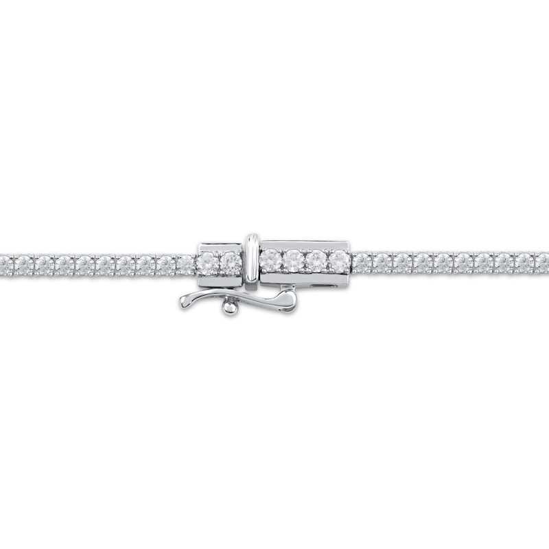 Main Image 4 of Lab-Grown Diamonds by KAY Graduated Line Bracelet 4 ct tw 14K White Gold 7.25&quot;