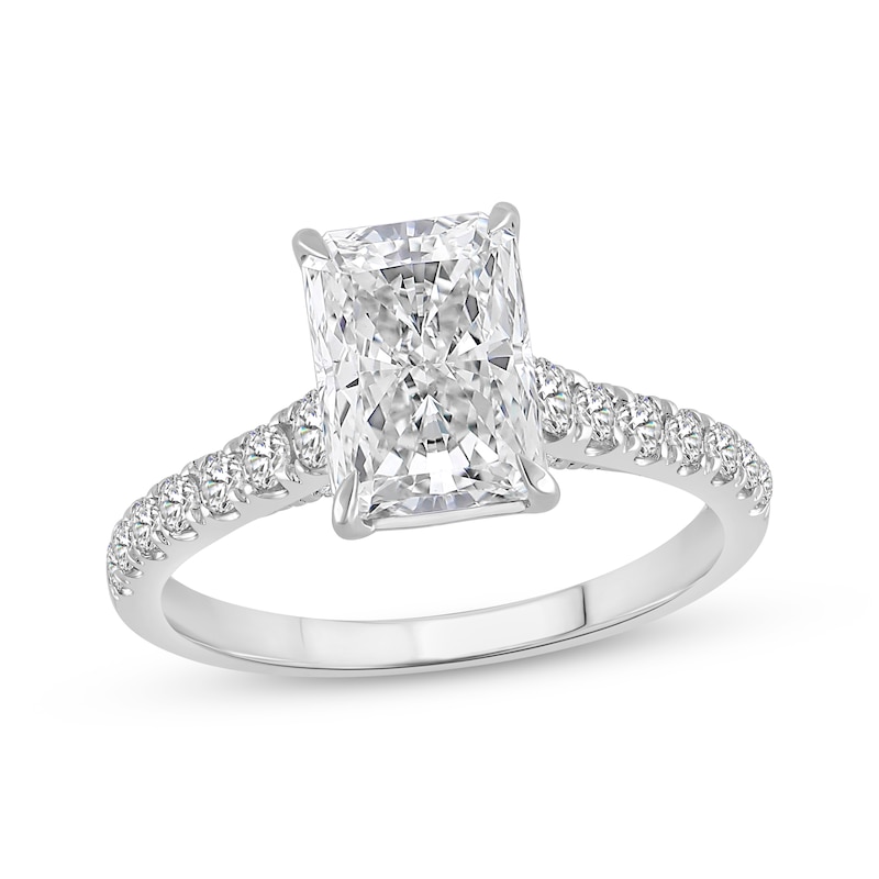 Main Image 1 of Adore Lab-Grown Diamonds Radiant-Cut Engagement Ring 2-1/2 ct tw 14K White Gold