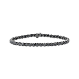 Men's Black Diamond Tennis Bracelet 8 ct tw Sterling Silver 8.5&quot;