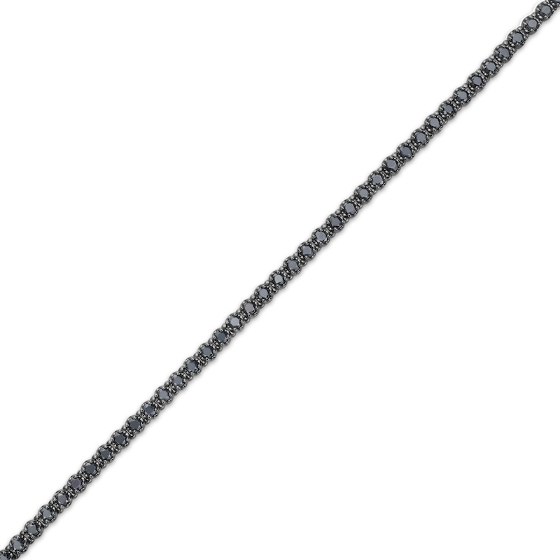 Main Image 2 of Men's Black Diamond Tennis Bracelet 8 ct tw Sterling Silver 8.5"