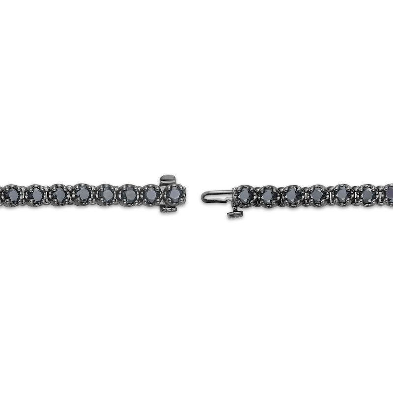 Main Image 3 of Men's Black Diamond Tennis Bracelet 8 ct tw Sterling Silver 8.5"